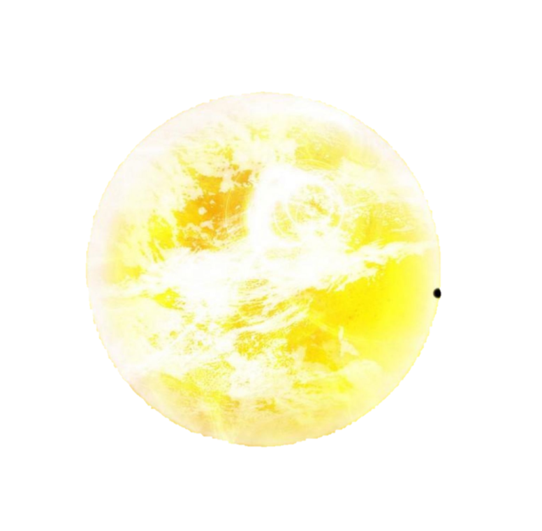 an image of a yellow and white sphere
