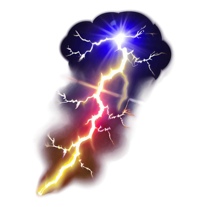 a drawing of a lightning