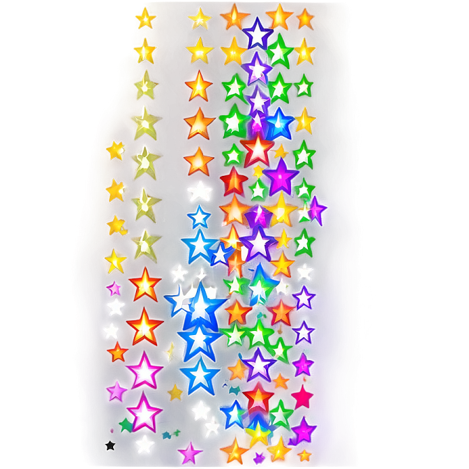 colorful stars wall stickers