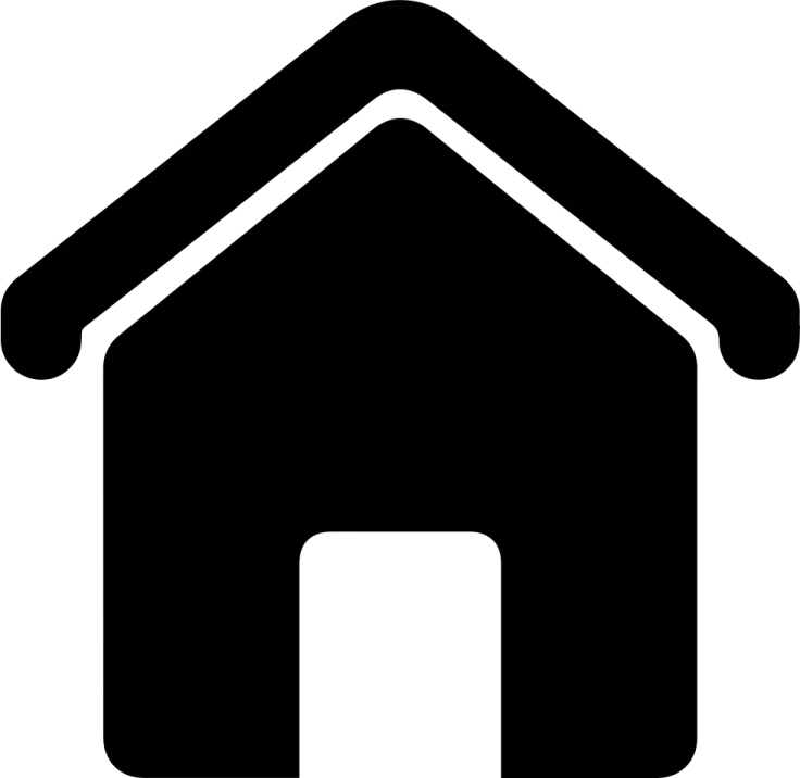 a black and white house icon