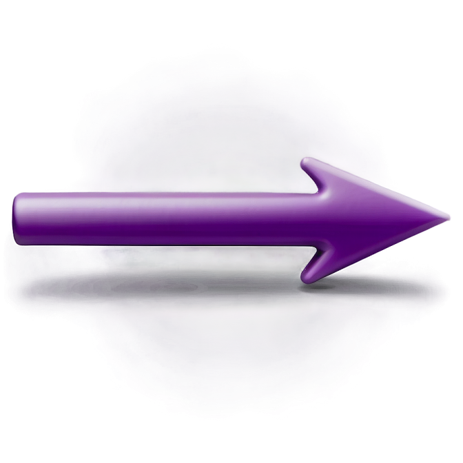 a purple arrow on a white background