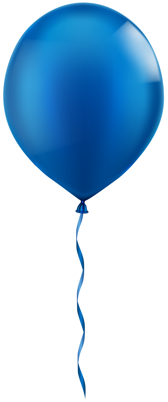 a blue balloon with a ribbon attached to it