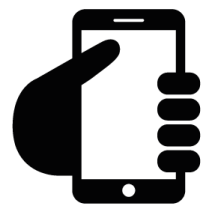 a hand holding a phone with the screen open