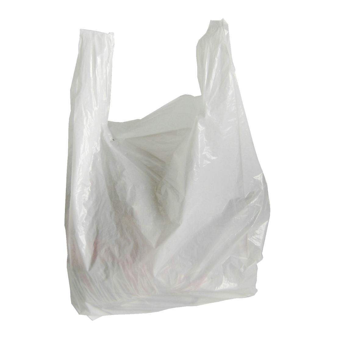 a plastic bag on a white background
