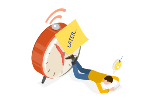 a person laying on the ground with a clock