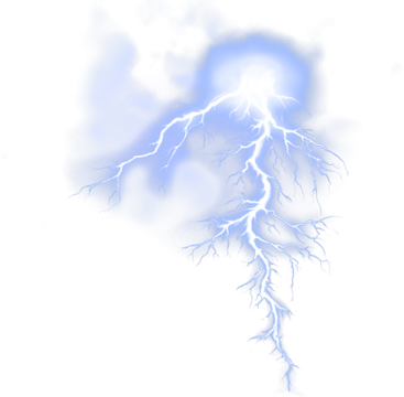 a lightning bolt in the sky