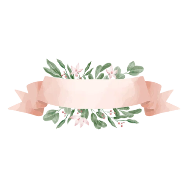 a watercolor floral banner on a white background