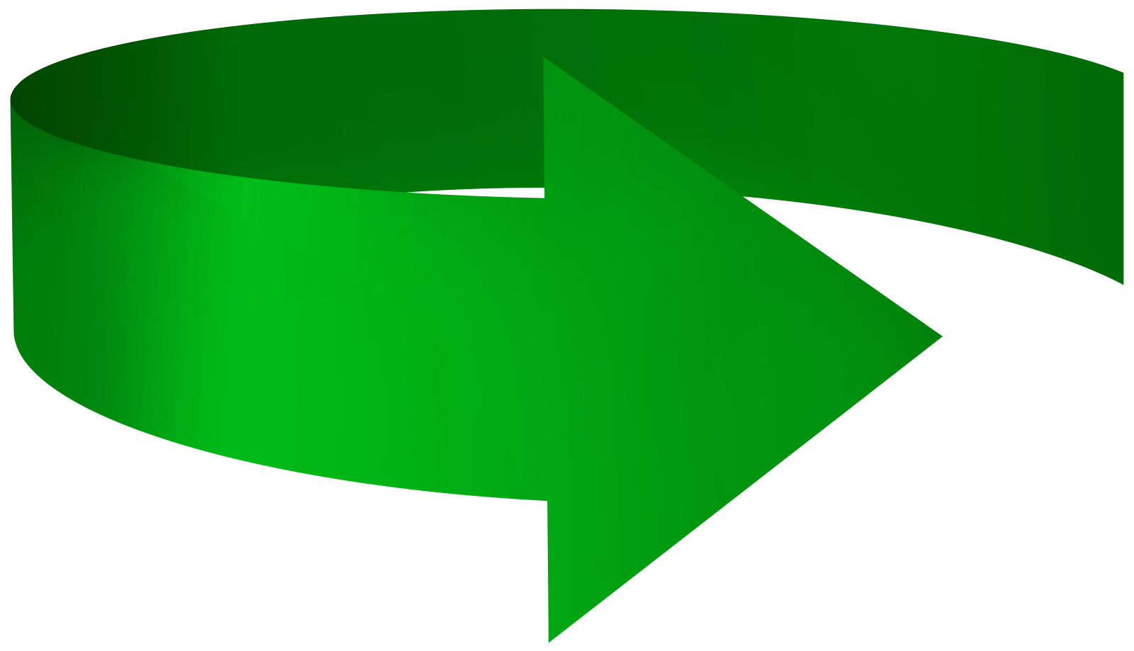 a green arrow with a white background