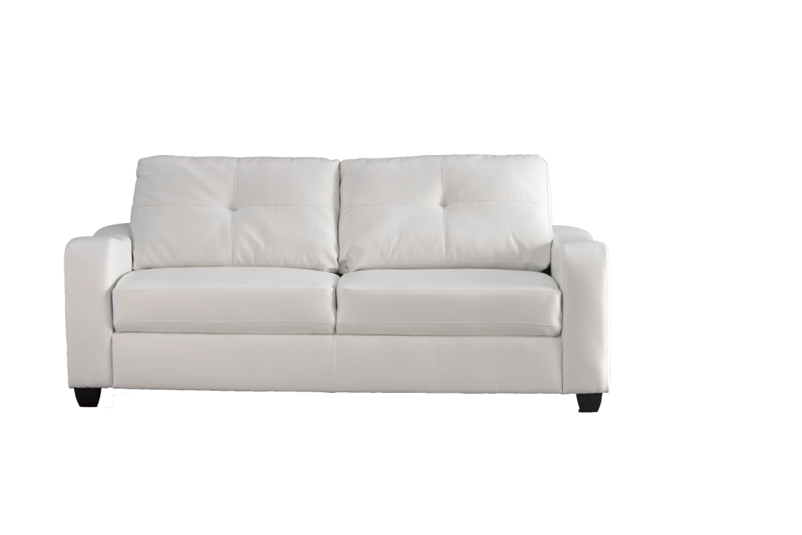 an image of a white leather sofa