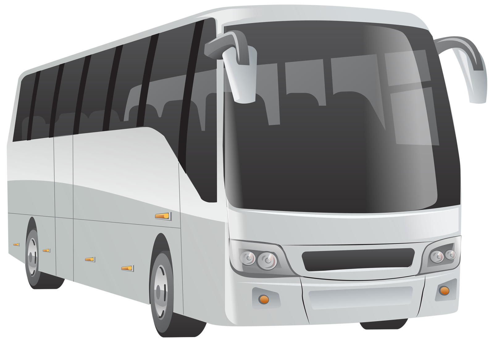 a white bus is shown in this image