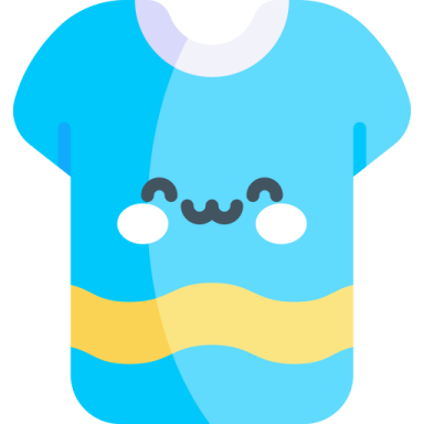 a blue t - shirt with a mustache on it
