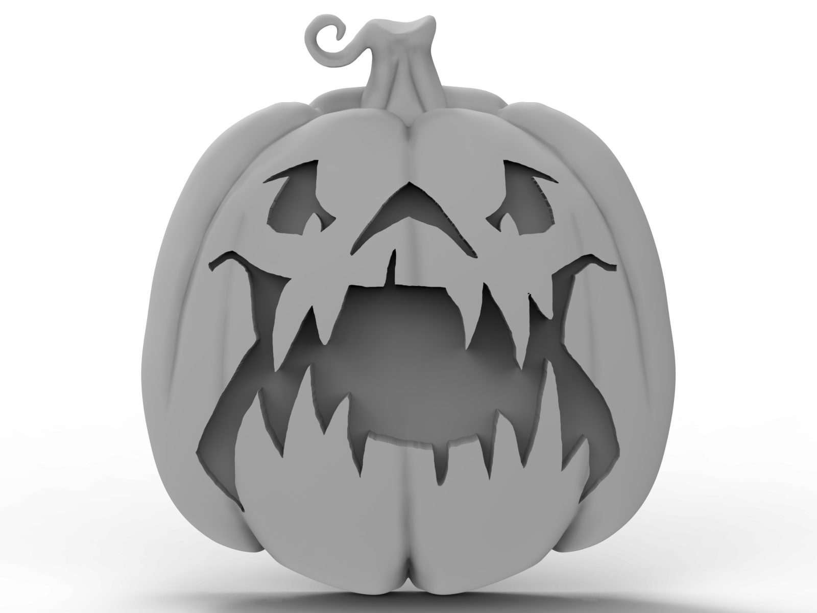 a halloween pumpkin with its mouth open