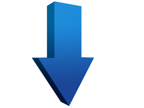 a blue arrow pointing up to the right