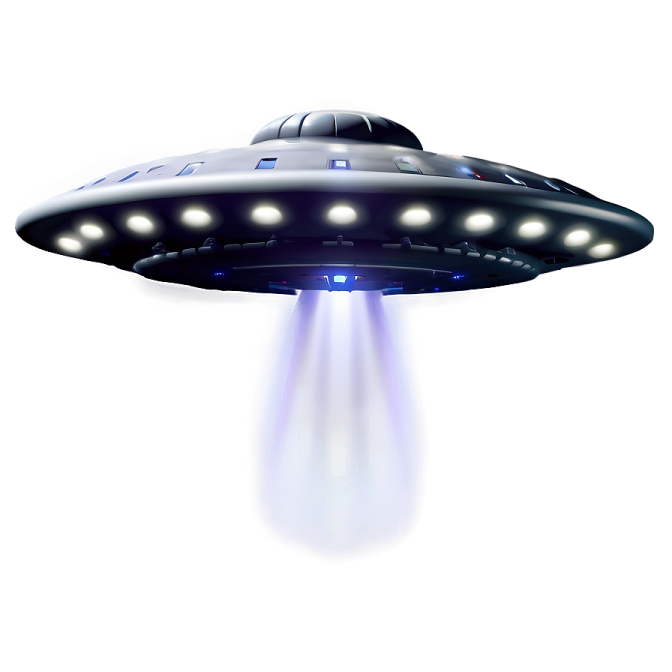 an alien spaceship flying over a white background