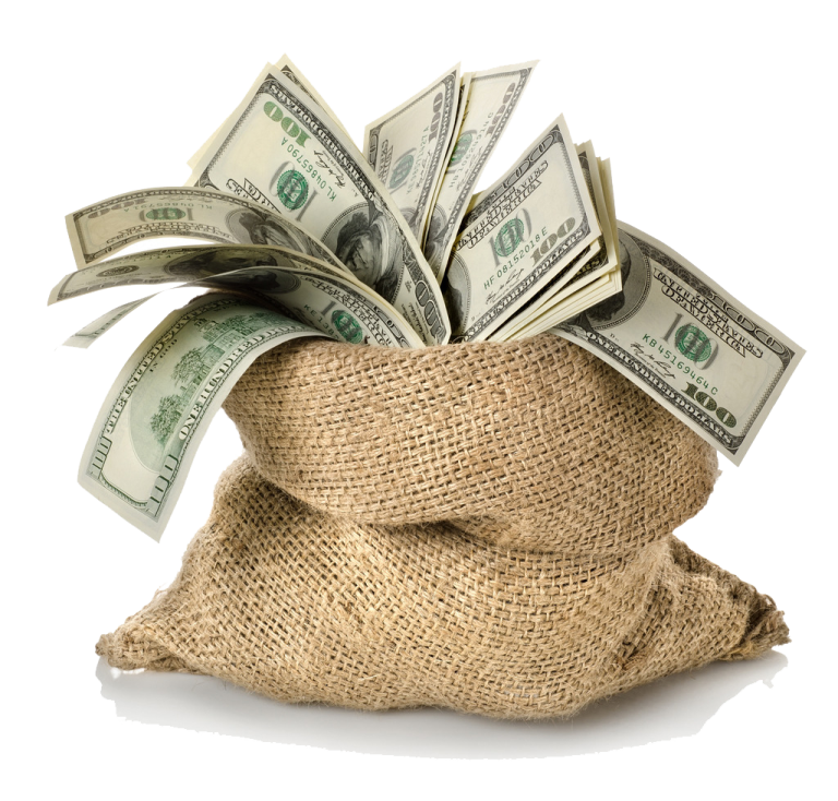 a bag full of money