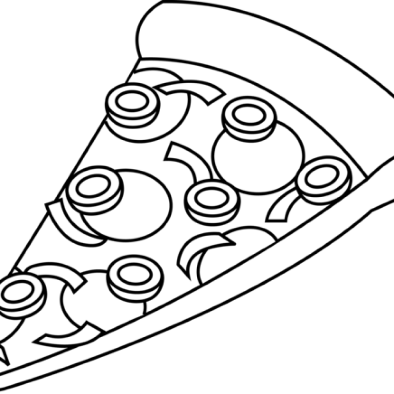 a slice of pizza on a white background
