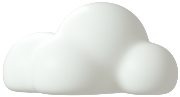 two white clouds on a white background