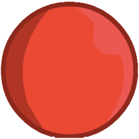 a red circle with a white background