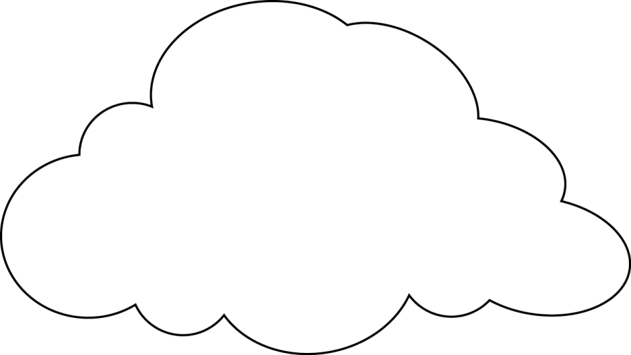 a black and white drawing of a cloud