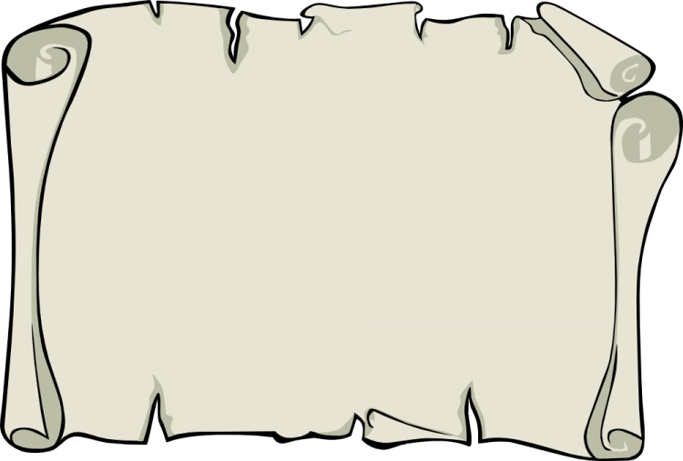 an old scroll with a blank paper on it