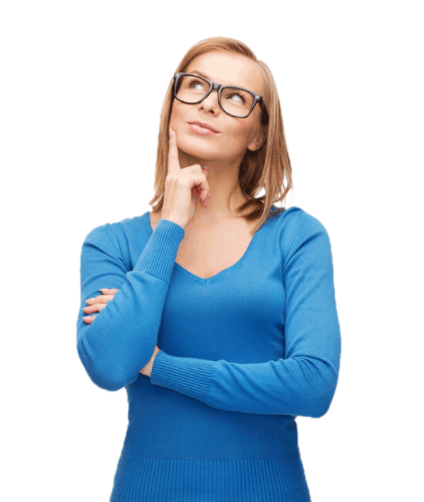 a woman wearing glasses and looking up at the sky