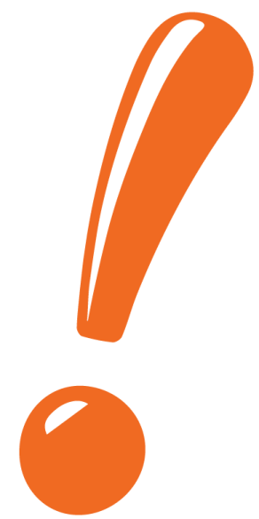an orange question mark icon