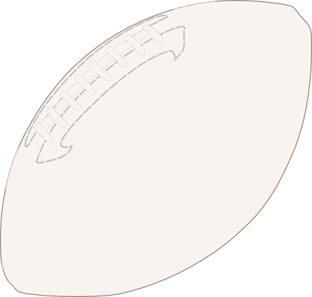 a drawing of a rugby ball