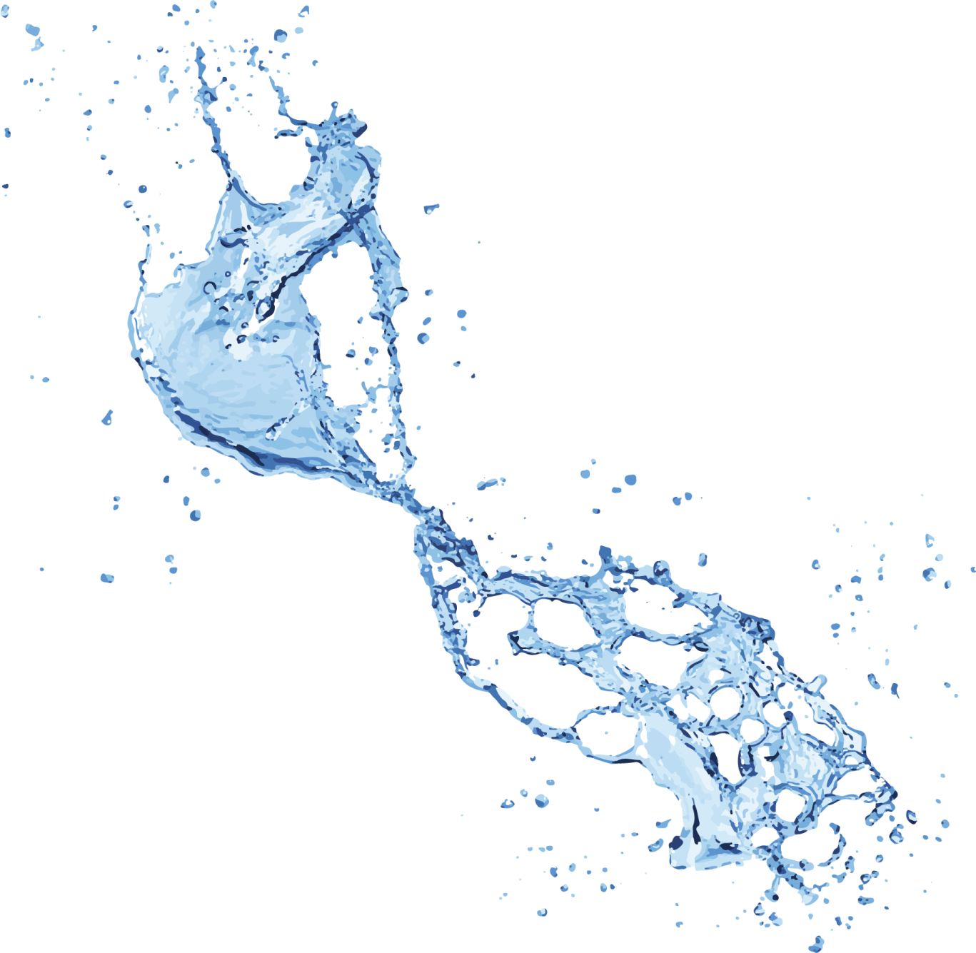 water splash on white background