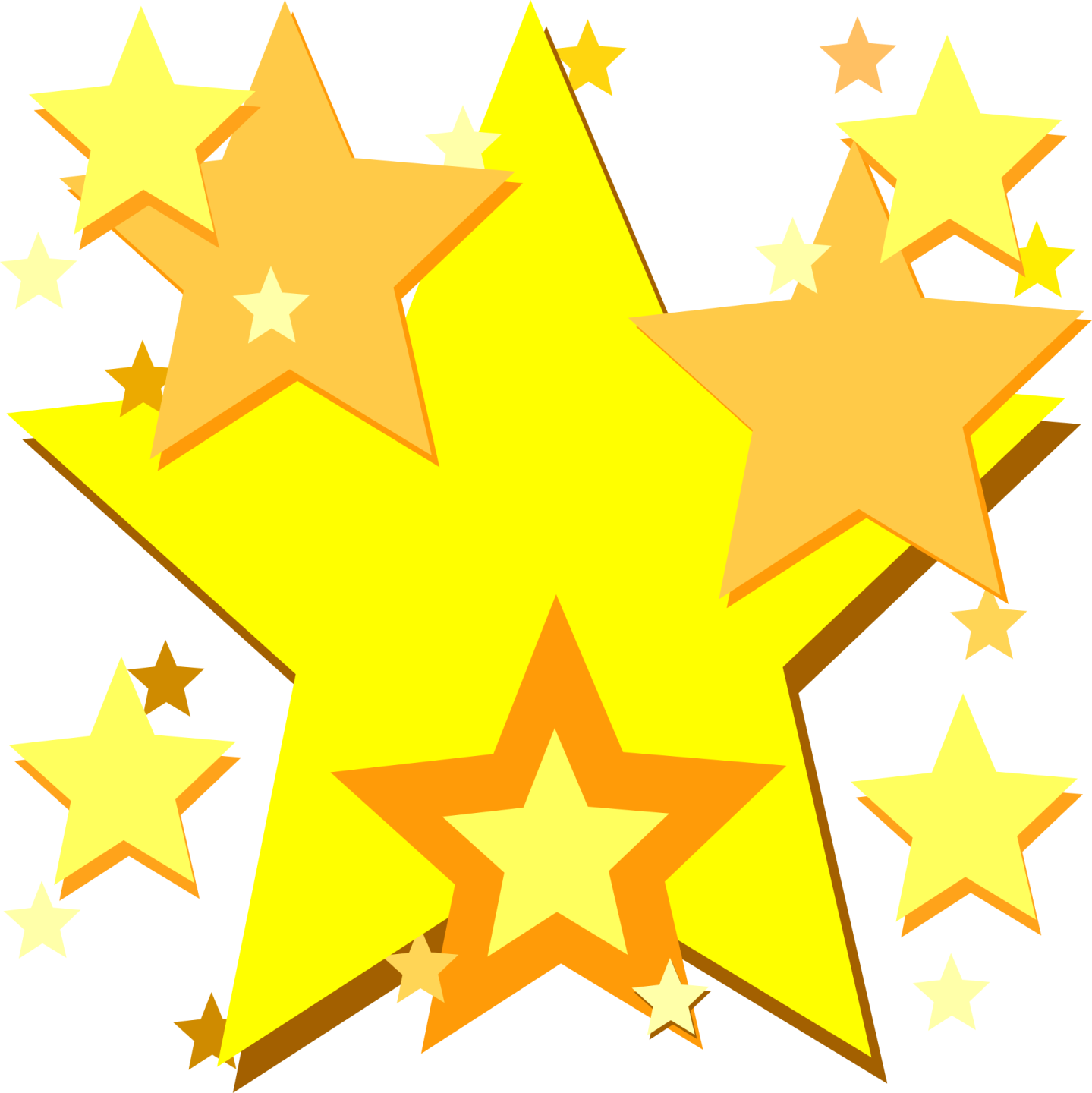 a yellow star with five stars on it