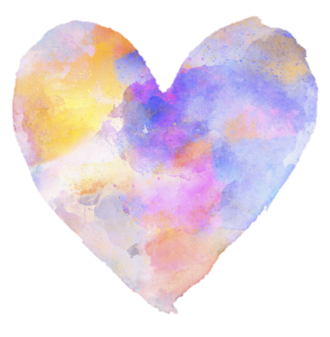 a watercolor heart on a white background