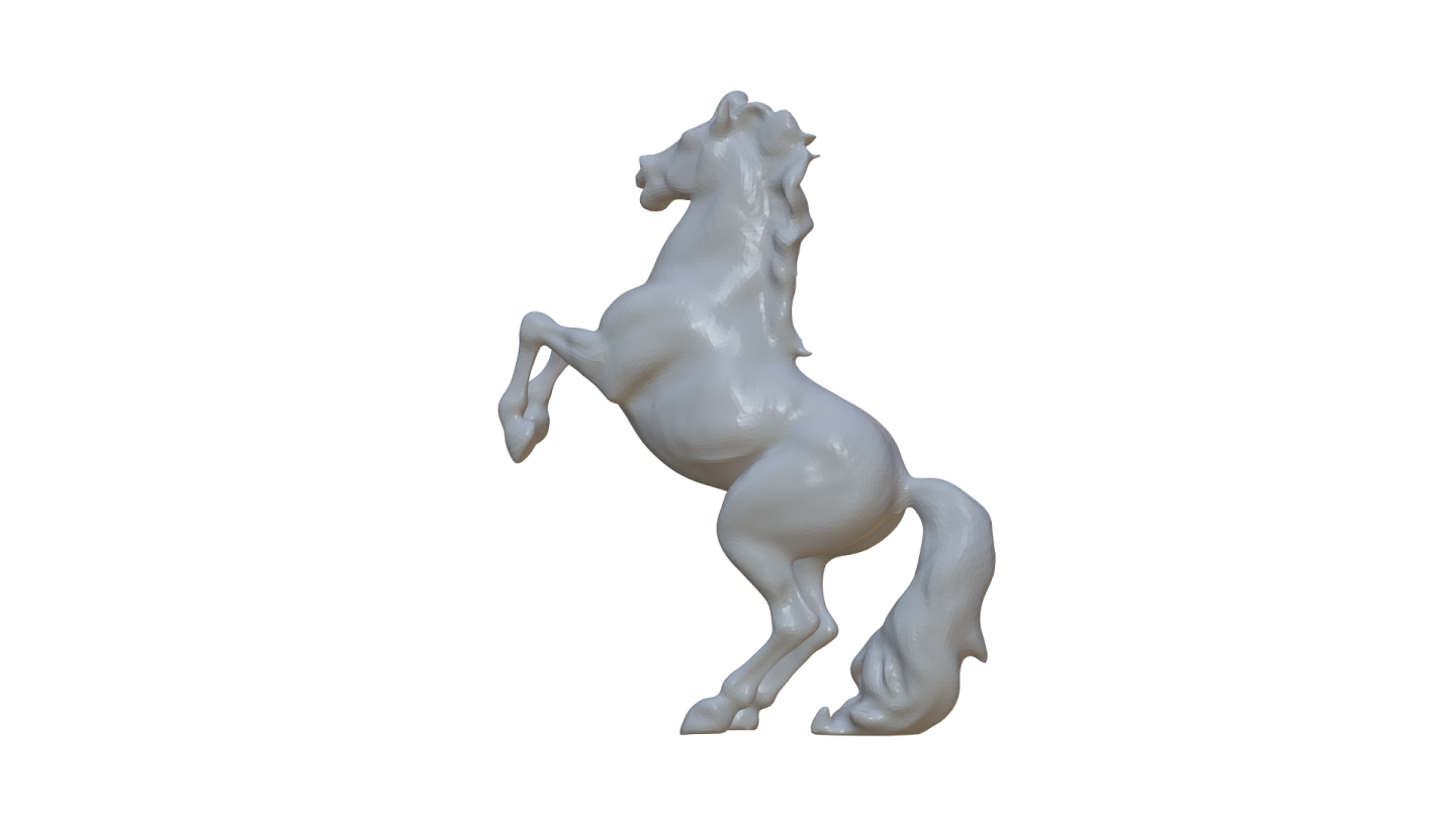 a white horse standing on its hinds