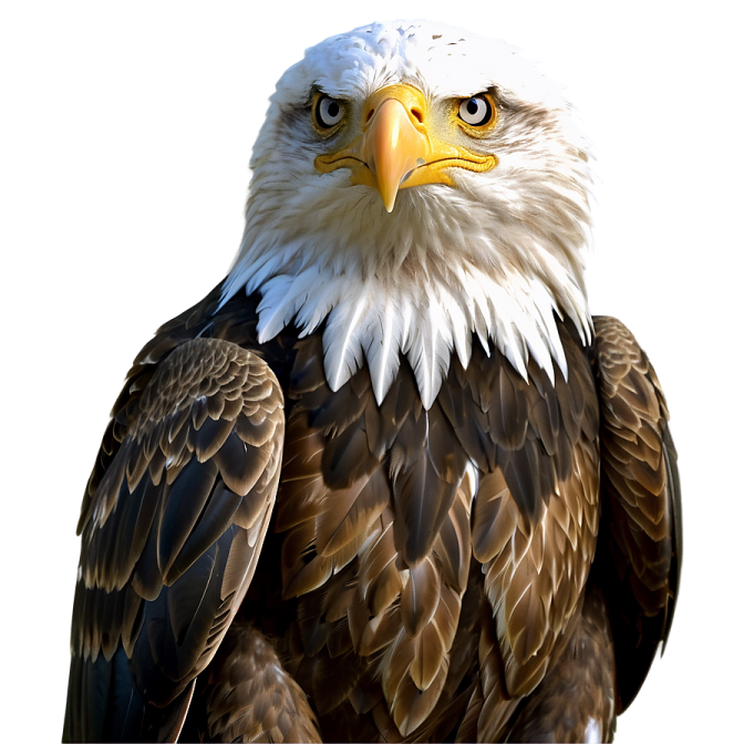a close up of a bald eagle's head