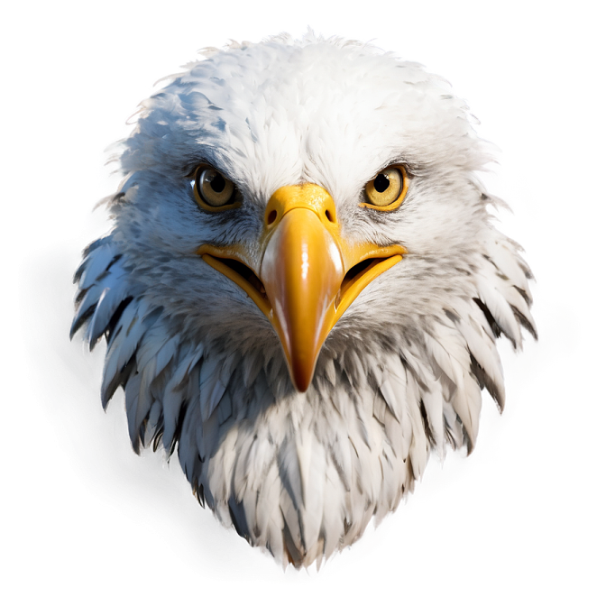 the head of a bald eagle
