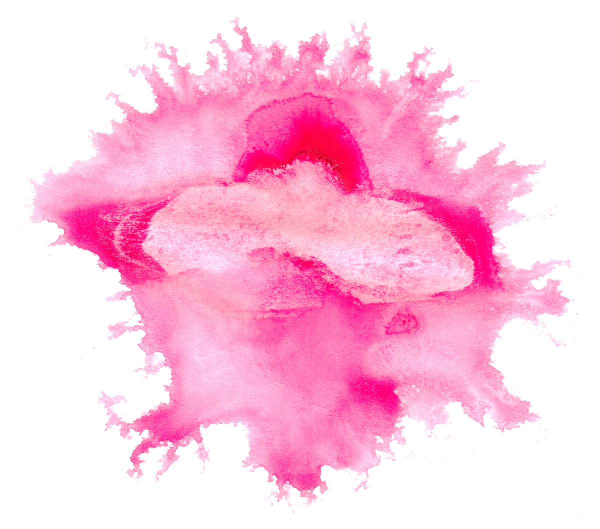 pink watercolor splash on white background