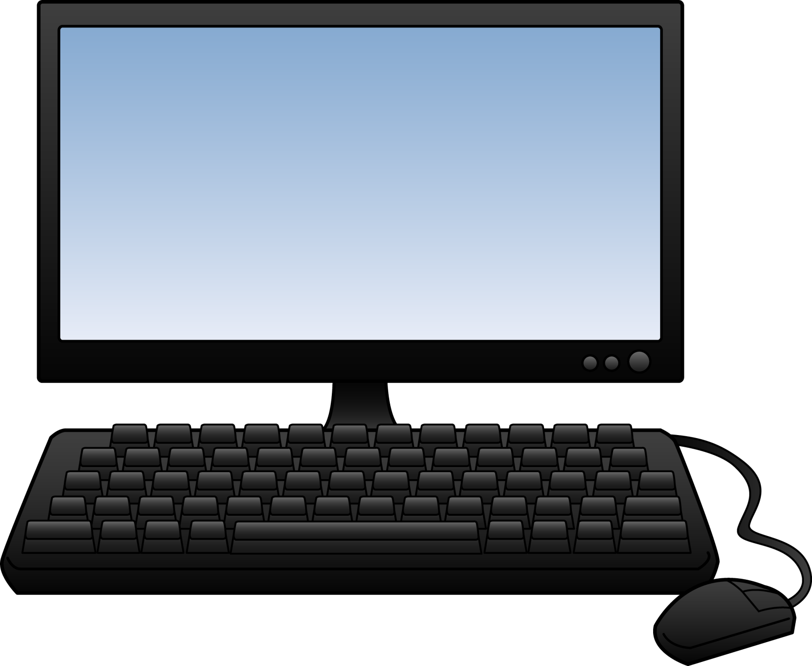 a computer with a keyboard and mouse