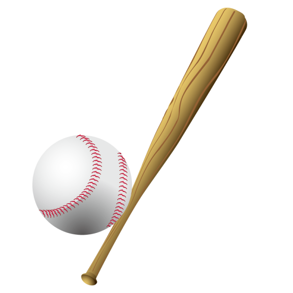 a baseball bat and ball