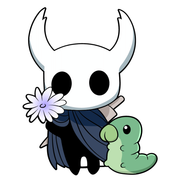 a drawing of a little monster holding a flower