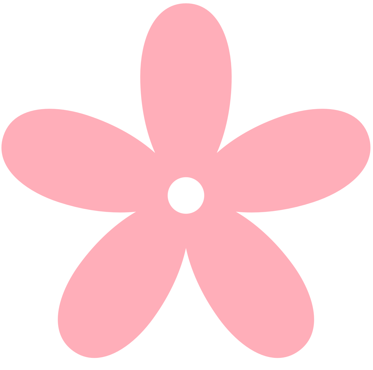 a pink flower on white background