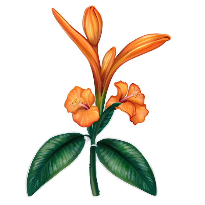 an orange flower on a white background
