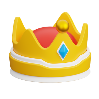 a yellow crown on a white background