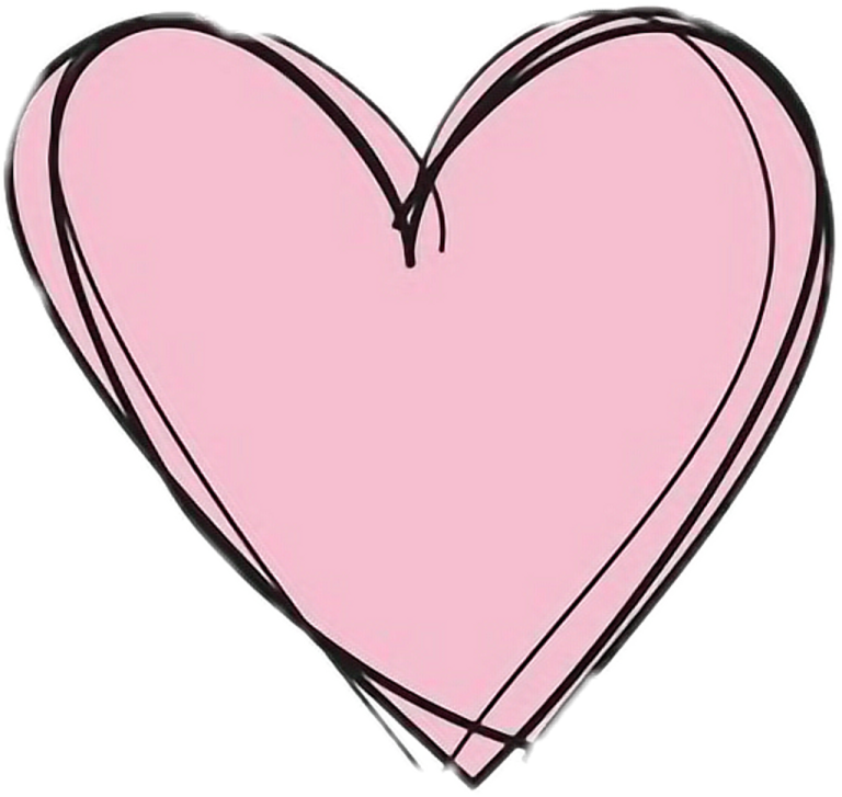 a pink heart on white background