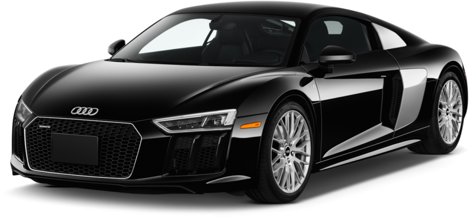 a black audi car on a white background