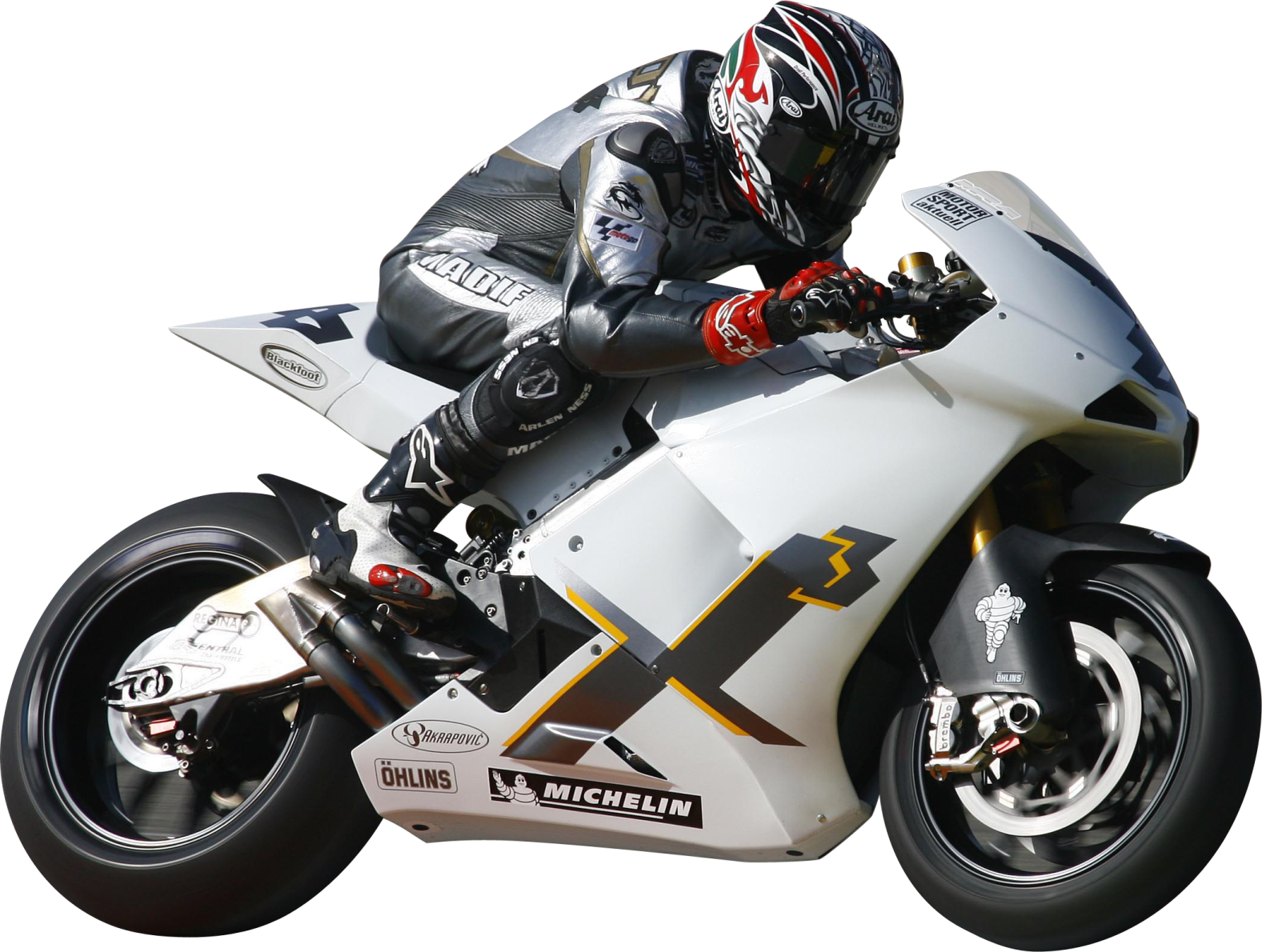 a man riding on the back of a motorcycle