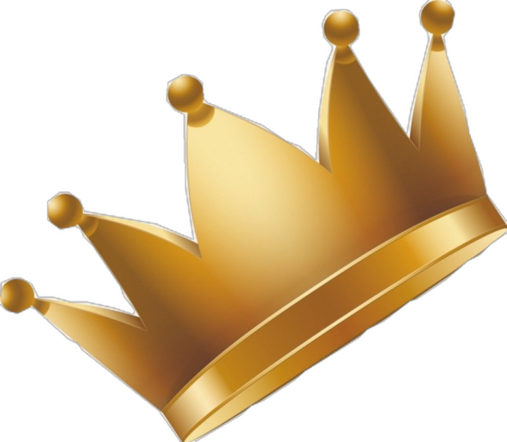 a golden crown on a white background