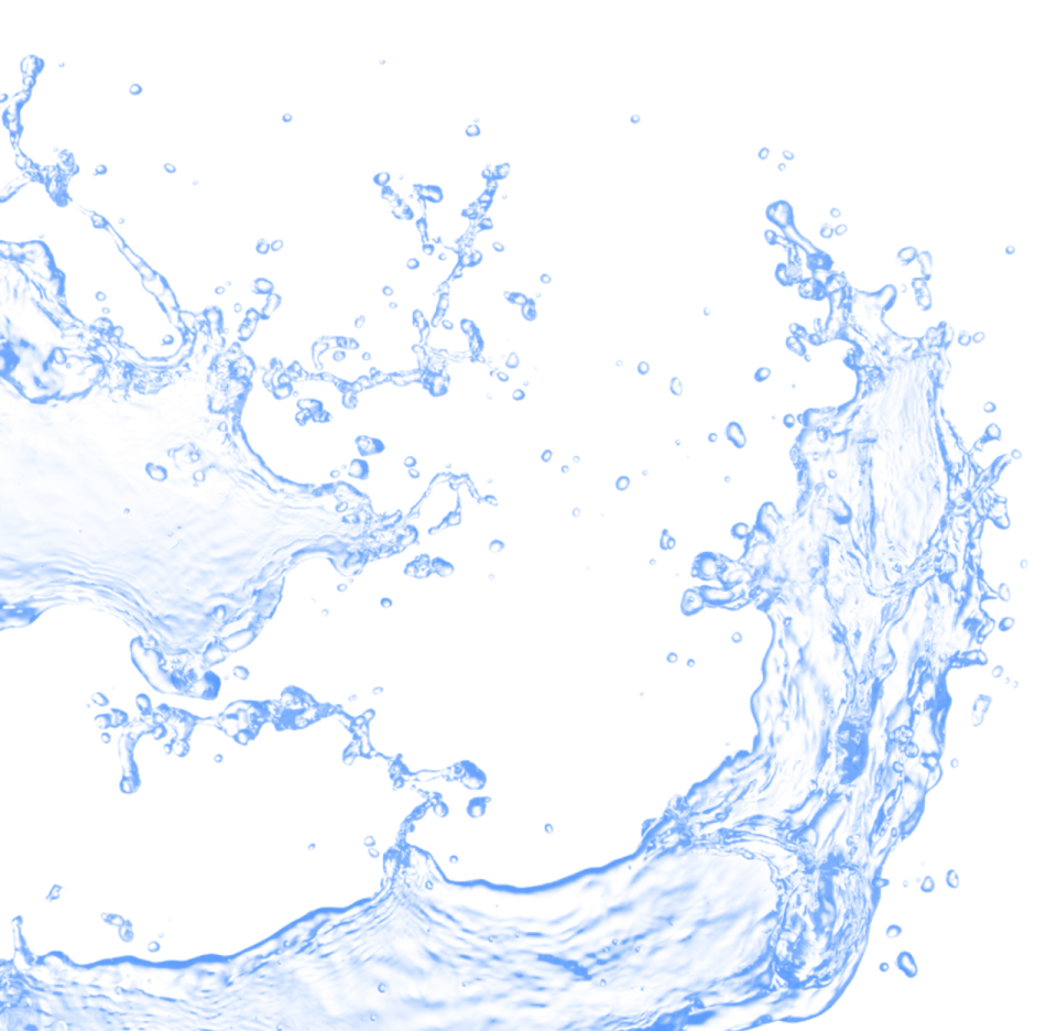 water splash on a white background