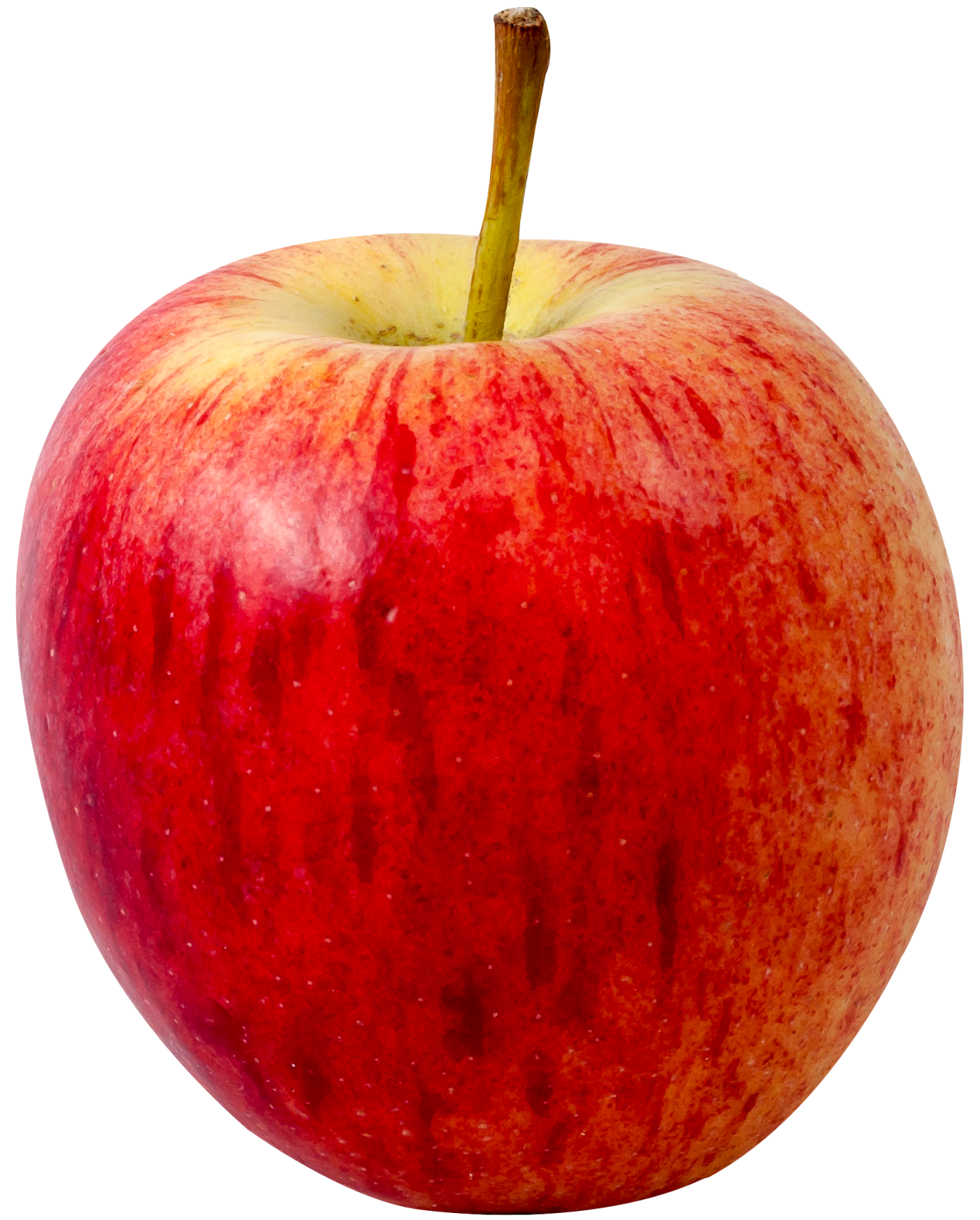 a red apple on a white background