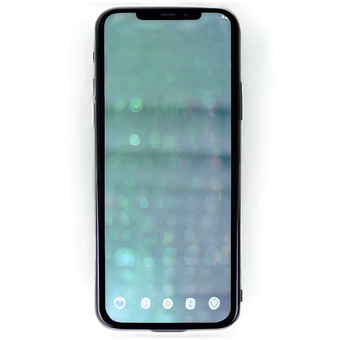 an iphone with a green and blue background