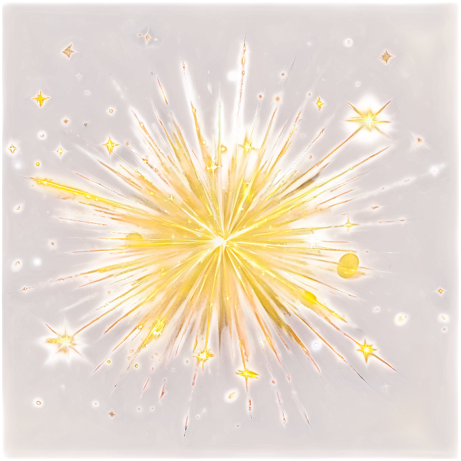 a drawing of a star burst in the sky