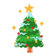 a christmas tree with stars on it
