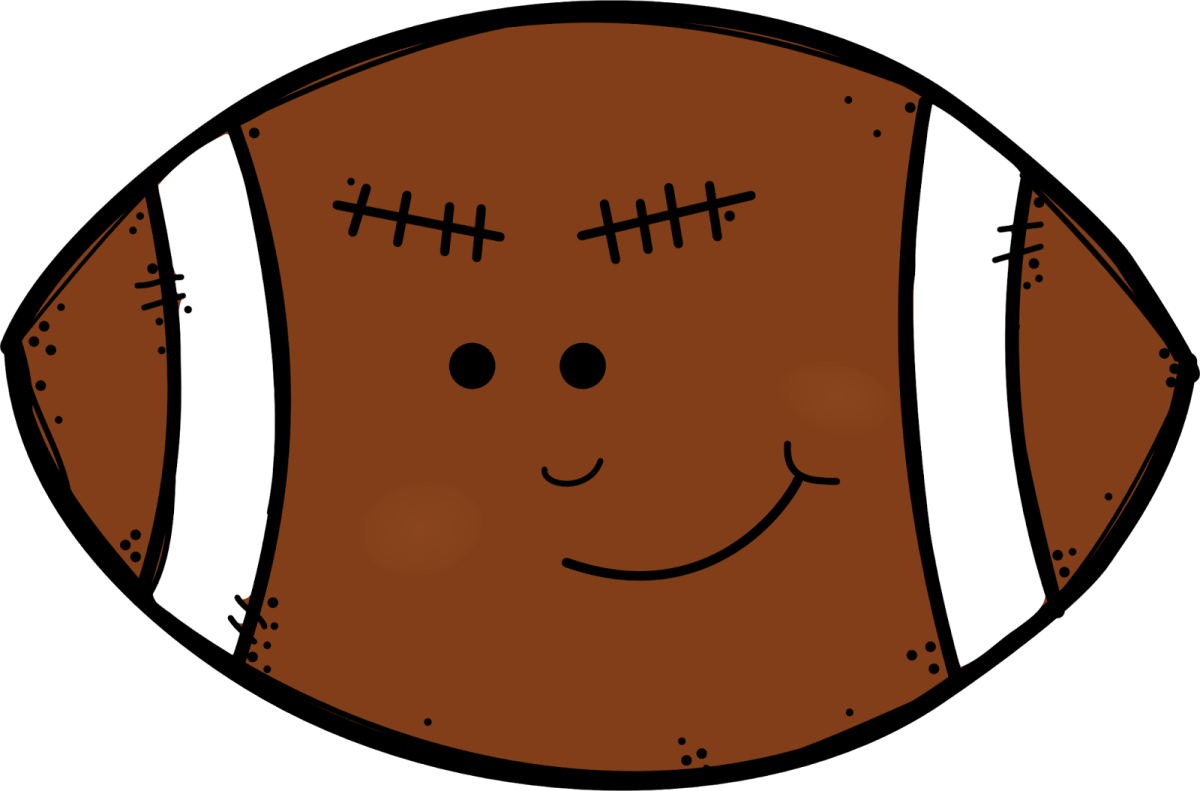 a football ball with a smiley face